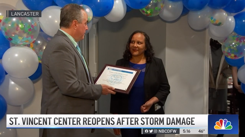 NBC DFW Feature Story: Southern Dallas Resource Center Reopening After Winter Storm Damage